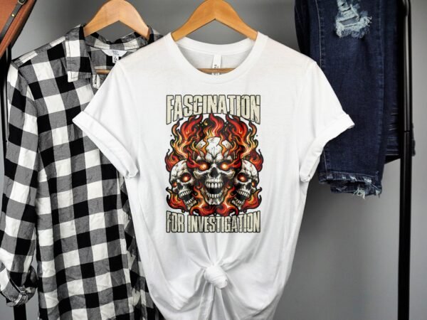 Kriminalfälle True Crime T-Shirt, Faszinierte Aufklärung Geschichten für Krimi Fans Tee, Rätsel Schädel Verbrecher Top, Ermittlungen Shirt - Image 2