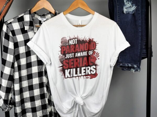 Kriminalfall True Crime T-Shirt, Paranoide Horror Geschichten für Krimifans Tee, Abenteuerliebhaber Verbrecher Top, Motiv Ermittlungen Shirt - Image 2
