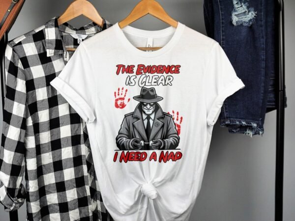Kriminalfälle True Crime T-Shirt, Mystische Horror Geschichten für Krimi Fans Tee, Rätsel Verbrechen Detektiv Top, Schlaf Ermittlungen Shirt - Image 2