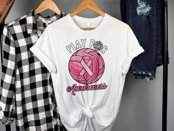 Kampf Stärke Hoffnung Brustkrebs Bewusstsein T-Shirt, Vorsorgeuntersuchung Gesundheit Tee, Hilfe Symbol der Solidarität Pinke Schleife Top - Image 2