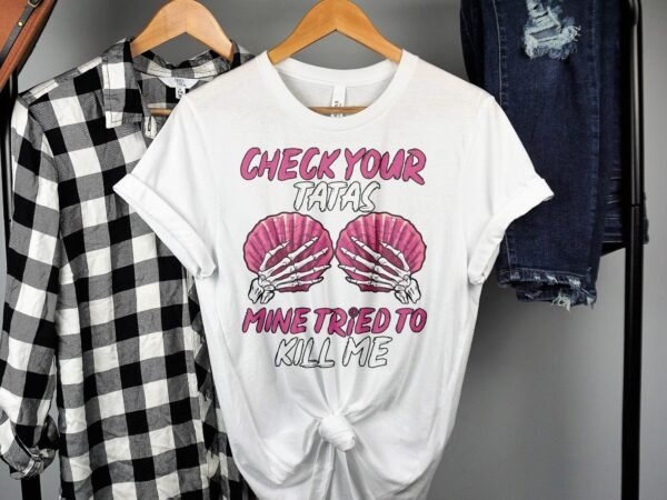 Kampf Stärke Hoffnung Brustkrebs Bewusstsein T-Shirt, Vorsorgeuntersuchung Gesundheit Tee, Hilfe Symbol der Solidarität Pinke Schleife Top - Image 2