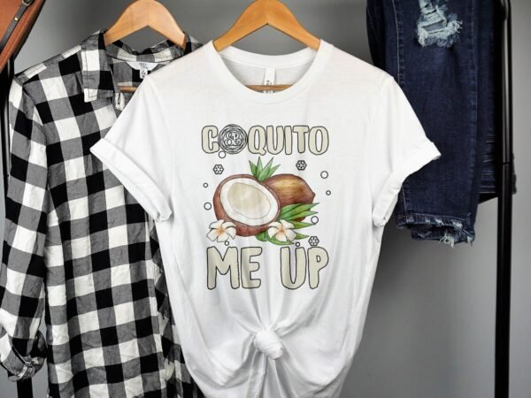 Tropisches Coquito Weihnachten T-Shirt, Traditionelles Kokosnuss Urlaubsgetränk Shirt, Festliches Puerto Rico Karibik Tee, Kokos Reisetop - Image 2
