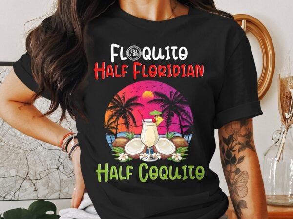 Tropisches Coquito Weihnachten T-Shirt, Traditionelles Kokosnuss Urlaubsgetränk Shirt, Festliches Puerto Rico Karibik Tee, Kokos Reisetop - Image 3