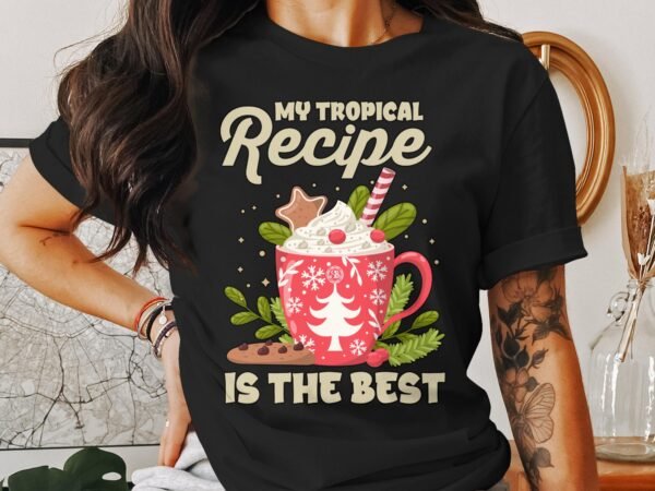 Tropisches Coquito Weihnachten T-Shirt, Traditionelles Kokosnuss Urlaubsgetränk Shirt, Festliches Puerto Rico Karibik Tee, Kokos Reisetop - Image 3
