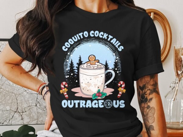 Tropisches Coquito Weihnachten T-Shirt, Traditionelles Kokosnuss Urlaubsgetränk Shirt, Festliches Puerto Rico Karibik Tee, Kokos Reisetop - Image 3