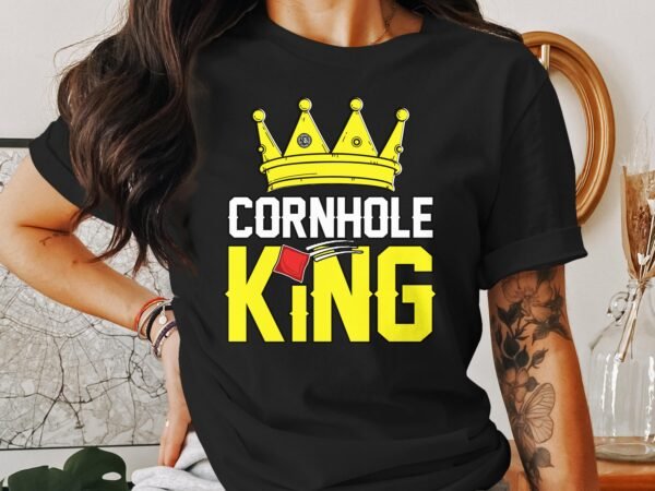 Cornhole König Gartenspiel T-Shirt, Camping Freizeitspiel Shirt, Familien Sieger Outfit, Wurfsack Holzbrettspiel Tee, Sommer Outdoor-Spiel - Image 3