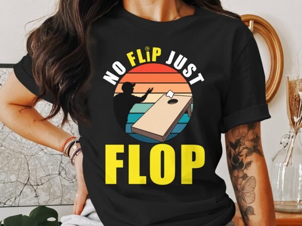 Cornhole Gartenspiel T-Shirt, Camping Freizeitspiel Shirt, Familien Sieger Outfit, Flip Flop Wurfsack Holzbrett Tee, Sommer Wurfspiel Champ - Image 3