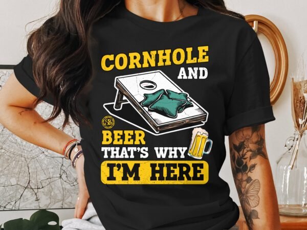 Cornhole Gartenspiel T-Shirt, Camping Freizeitspiel Shirt, Familien Sieger Outfit, Wurfsack Holzbrettspiel Tee, Sommer Outdoor-Spiel Champ - Image 3