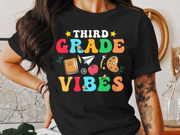 Dritte Klasse T-Shirt Schulanfang nach Sommerferien Shirt Lehrer Geschenk Grundschule Schulkind T-Shirts Klassenfahrt Schulbedarf - Image 3