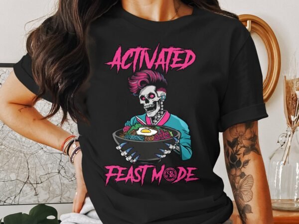 Anime Bibimbap Halloween T-Shirt, Koreanisches Essen Tee, Magisches Kostüm, Ramen MRE Zutaten Shirt, Wahnsinn Bowl Top, Gimbap Party - Image 3
