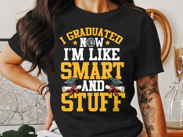 Abschlussgeschenk Schulabschluss T-Shirt für Absolventen Abitur Abschlussfeier Schulabschluss Shirt Doktorhut Student Bachelor Master - Image 3