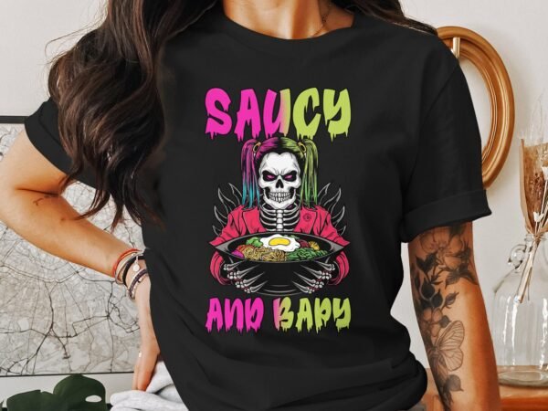 Anime Bibimbap Halloween T-Shirt, Koreanisches Essen Tee, Magisches Kostüm, Ramen MRE Zutaten Shirt, Wahnsinn Bowl Top, Gimbap Party - Image 3