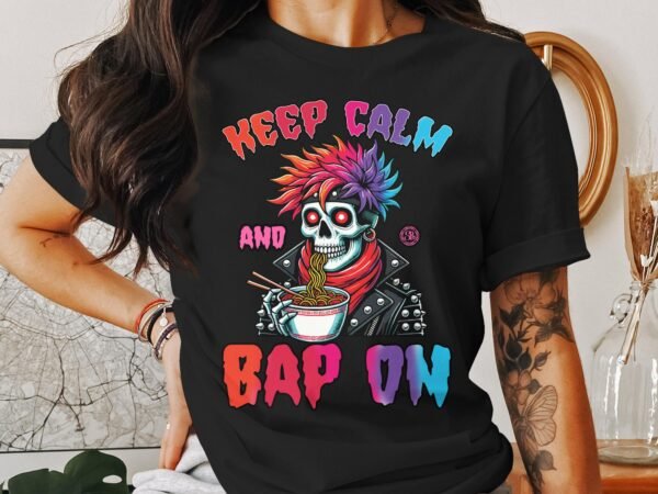 Anime Bibimbap Halloween T-Shirt, Koreanisches Essen Tee, Magisches Kostüm, Ramen MRE Zutaten Shirt, Wahnsinn Bowl Top, Gimbap Party - Image 3