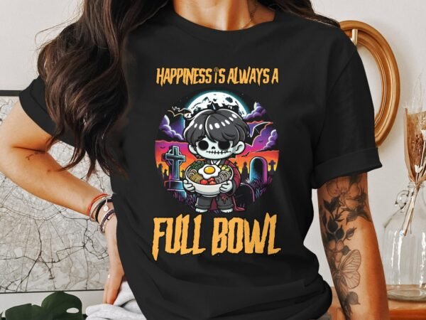Anime Bibimbap Halloween T-Shirt, Koreanisches Essen Tee, Magisches Kostüm, Ramen MRE Zutaten Shirt, Wahnsinn Bowl Top, Gimbap Party - Image 3