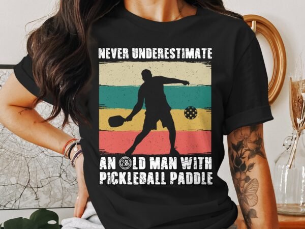 Retro Pickleball Spieler T-Shirt, Geschenk für Sportliebhaber, Vintage Pickleballschläger Fan Tee, Lustiges Outdoor-Aktivität Team Shirt - Image 3