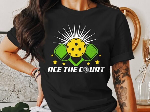 Pickleball Spieler T-Shirt, Geschenk für Sportliebhaber, Originelles Schläger Ass Motiv Fan Tee, Lustiges Outdoor-Aktivität Team Shirt - Image 3