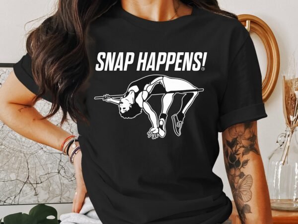 Lustiges T-Shirt Design, Snap Happens Grafik, Einzigartige Sportbekleidung, Humorvolles Geschenk, Unisex T-Shirt - Image 3