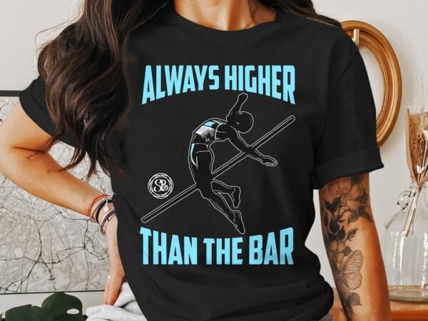 Hochspringer Shirt, Motivations T-Shirt, Geschenk für Sportler, lustiges Fitness Shirt, coole T-Shirts für Männer und Frauen - Image 3