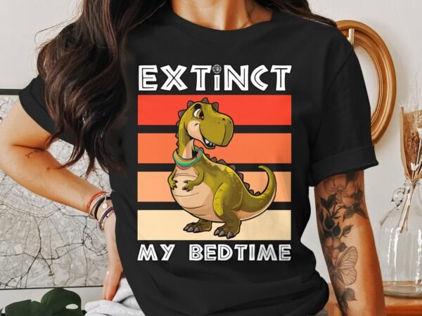 Ausgestorbene Schlafenszeit T-Shirt Dino-Shirt Werdende Eltern Cartoon Dino Familienzuwachs Mode Baby Bauch Ansatz Shirt Babyshowerparty - Image 3