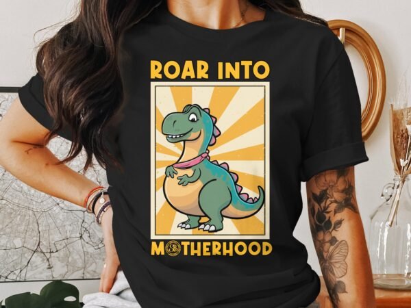 Brüll In Mutterschaft Shirt Pregasaurus T-Shirt Schwangerschaft Kleidung Dino Shirt Mama in Spe Familienzuwachs Shirt Babybauch Mode - Image 3