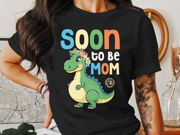 Schwangerschaft T-Shirt Bald Mama Shirt Pregasaurus Shirt Für Werdende Mütter Dino T-Shirt Babybauch Kleidung Baby Dinosaurier Shirt - Image 3