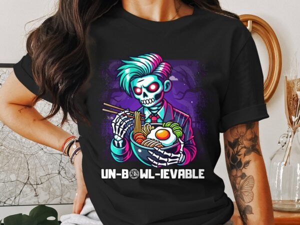 Anime Bibimbap Halloween T-Shirt, Koreanisches Essen Tee, Magisches Kostüm, Ramen MRE Zutaten Shirt, Wahnsinn Bowl Top, Gimbap Party - Image 3