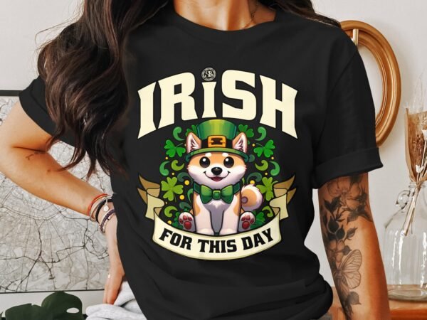 Irish Shiba Inu Lustige Hund Katze T-Shirt, St. Patricks Day Tier T-Shirt, Lustiger Cartoon Shiba Inu T-Shirt, Geschenkidee - Image 3