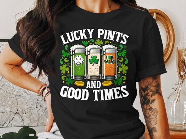 Lustige Bier T-Shirt, St Patrick's Day Shirt, Irland Feier Tshirt, Kleeblatt Pints Tee, Good Times Hemd, Bierliebhaber Geschenk - Image 3