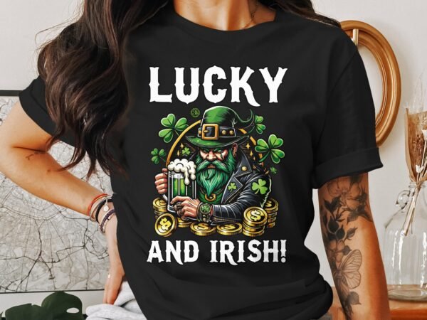 Lustiges Irisches T-Shirt, Kleeblatt Grafik, Geschenke für St. Patrick's Day, Lustiger Trinker, Irisch und Glücklich T-Shirt, Grünen Bart - Image 2