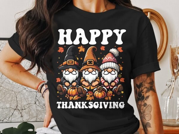 Herbstliches Erntedankfest T-Shirt, Traditionell Amerika Kanada Top, Lustiges Feiertags Zwerge Truthahn Shirt, Festliches Geflügel Tee - Image 3