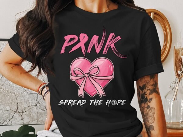 Kampf Stärke Hoffnung Brustkrebs Bewusstsein T-Shirt, Vorsorgeuntersuchung Gesundheit Tee, Hilfe Symbol der Solidarität Pinke Schleife Top - Image 3