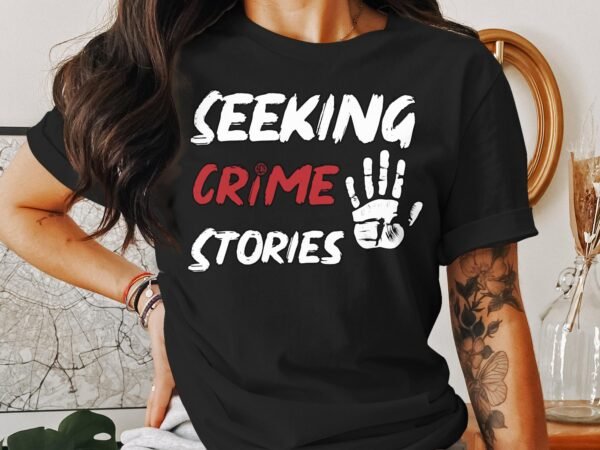 Kriminalfall True Crime T-Shirt, Mystische Horror Geschichten für Krimifans Tee, Rätsel Motiv Verbrecher Top, Beweismitteluntersuchung Shirt - Image 3