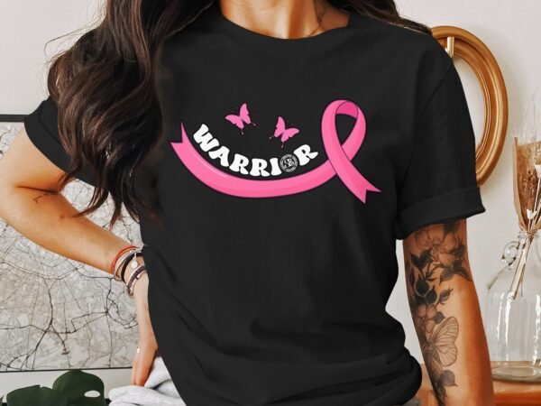 Kampf Stärke Hoffnung Brustkrebs Bewusstsein T-Shirt, Vorsorgeuntersuchung Gesundheit Tee, Hilfe Symbol der Solidarität Pinke Schleife Top - Image 3