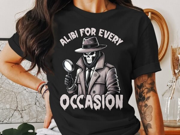 Kriminalfälle True Crime T-Shirt, Mystische Horror Geschichten für Krimi Fans Tee, Rätsel Maskiertes Detektiv Top, Lupe Ermittlungen Shirt - Image 3