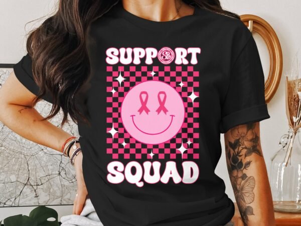 Kampf Stärke Hoffnung Brustkrebs Bewusstsein T-Shirt, Vorsorgeuntersuchung Gesundheit Tee, Hilfe Symbol der Solidarität Pinke Schleife Top - Image 3