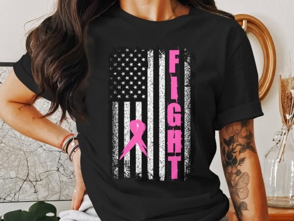 Kampf Stärke Hoffnung Brustkrebs Bewusstsein T-Shirt, Vorsorgeuntersuchung Gesundheit Tee, Hilfe Symbol der Solidarität Pinke Schleife Top - Image 3
