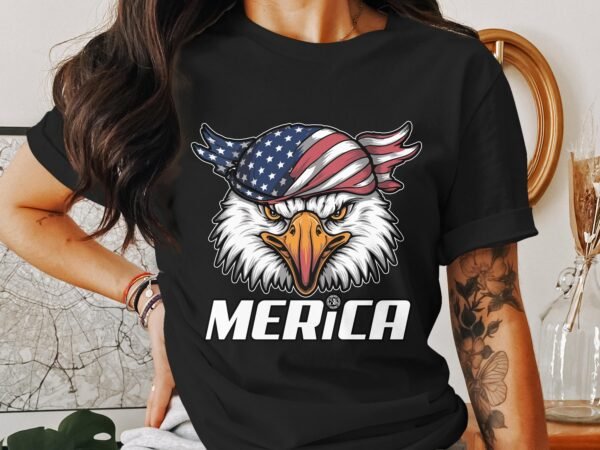USA Adler T-Shirts Wappentier Adler Merica 4 Juli Outfit Veteran Patrioten Look Freiheit Style Amerika Flaggen Design Weißkopfseeadler - Image 3