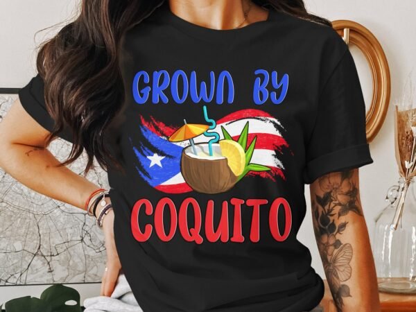 Tropisches Coquito Weihnachten T-Shirt, Traditionelles Kokosnuss Urlaubsgetränk Shirt, Festliches Puerto Rico Karibik Tee, Kokos Reisetop - Image 3