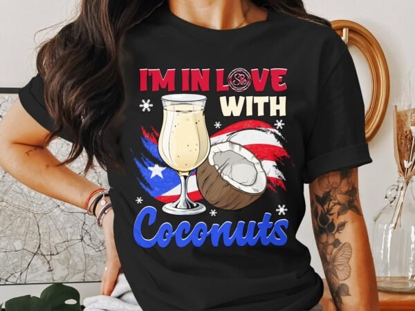 Tropisches Coquito Weihnachten T-Shirt, Traditionelles Kokosnuss Urlaubsgetränk Shirt, Festliches Puerto Rico Karibik Tee, Kokos Reisetop - Image 3