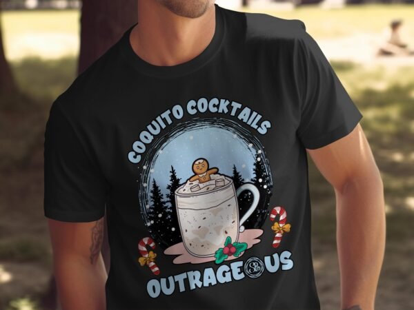 Tropisches Coquito Weihnachten T-Shirt, Traditionelles Kokosnuss Urlaubsgetränk Shirt, Festliches Puerto Rico Karibik Tee, Kokos Reisetop - Image 5