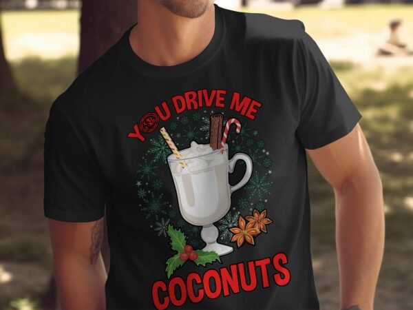 Tropisches Coquito Weihnachten T-Shirt, Traditionelles Kokosnuss Urlaubsgetränk Shirt, Festliches Puerto Rico Karibik Tee, Kokos Reisetop - Image 5