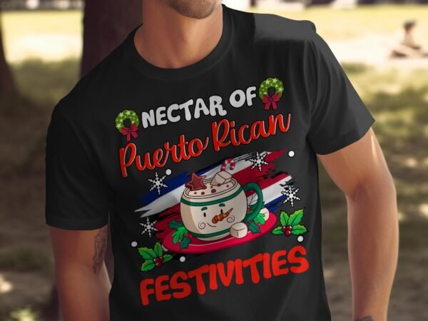 Tropisches Coquito Weihnachten T-Shirt, Traditionelles Kokosnuss Urlaubsgetränk Shirt, Festliches Puerto Rico Karibik Tee, Kokos Reisetop - Image 5