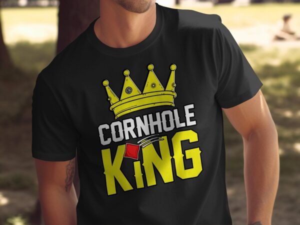 Cornhole König Gartenspiel T-Shirt, Camping Freizeitspiel Shirt, Familien Sieger Outfit, Wurfsack Holzbrettspiel Tee, Sommer Outdoor-Spiel - Image 5