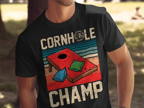 Cornhole Gartenspiel T-Shirt, Camping Freizeitspiel Shirt, Familien Sieger Outfit, Wurfsack Holzbrettspiel Tee, Sommer Outdoor-Spiel Champ - Image 5