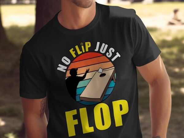 Cornhole Gartenspiel T-Shirt, Camping Freizeitspiel Shirt, Familien Sieger Outfit, Flip Flop Wurfsack Holzbrett Tee, Sommer Wurfspiel Champ - Image 5