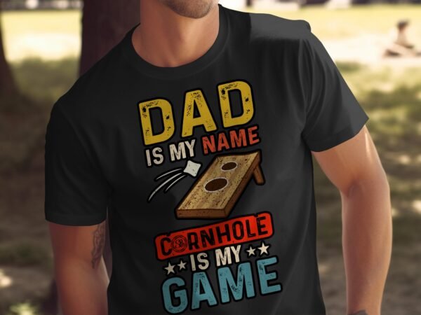 Cornhole Vater Gartenspiel T-Shirt, Camping Freizeitspiel Shirt, Familien Sieger Outfit, Wurfsack Holzbrettspiel Tee, Sommer Outdoor-Spiel - Image 5