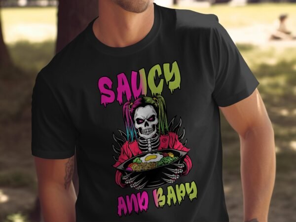 Anime Bibimbap Halloween T-Shirt, Koreanisches Essen Tee, Magisches Kostüm, Ramen MRE Zutaten Shirt, Wahnsinn Bowl Top, Gimbap Party - Image 5