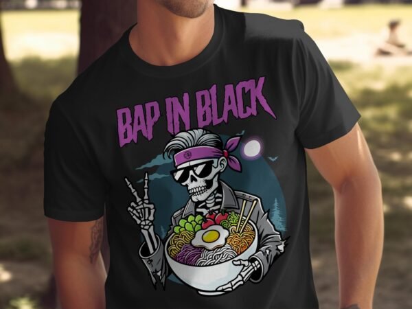 Anime Bibimbap Halloween T-Shirt, Koreanisches Essen Tee, Magisches Kostüm, Ramen MRE Zutaten Shirt, Wahnsinn Bowl Top, Gimbap Party - Image 5