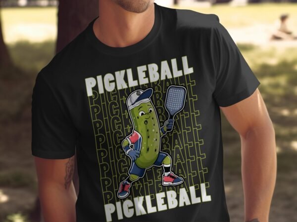 Lustiges Pickleball T-Shirt für Spieler, Pickleball Cartoon Motiv für Sportliebhaber, Originelles Gewürzgurke Motiv, Outdoor-Aktivität Shirt - Image 5