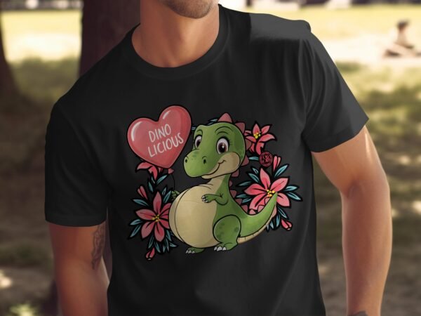 Kawaii Dino Babybauch T-Shirt Pregasaurus Schwangerschaft Verkünden Werdende Eltern Baby Magie Dino Print Mama Dinolicious Babyparty - Image 5